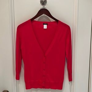 J. Crew women’s red cardigan, size s